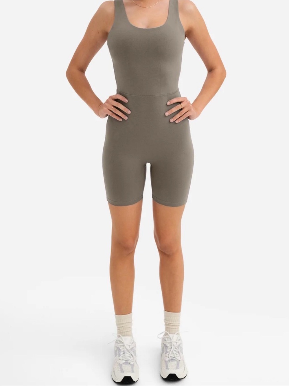 MATE the Label Olive Taupe Unitard